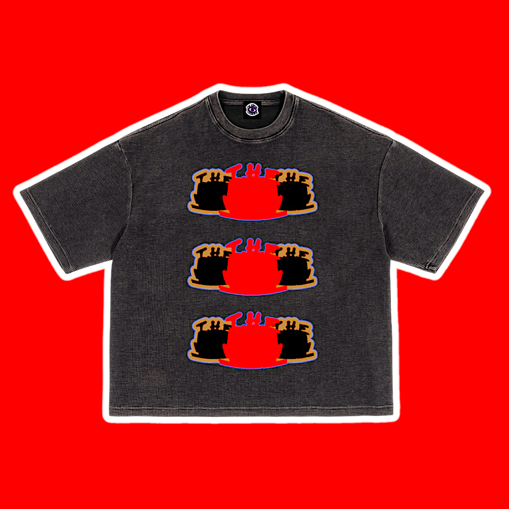 UNISEX Triple Triple Face Logo T-Shirt